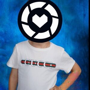 Gucci Kids White Tee with Iconic Logo